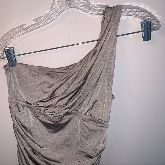 J. Crew Tan Asymmetrical One-Shoulder Bodycon Swim 10 - Picture 7 of 8